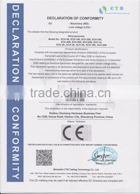 500w 200rpm low RPM generator