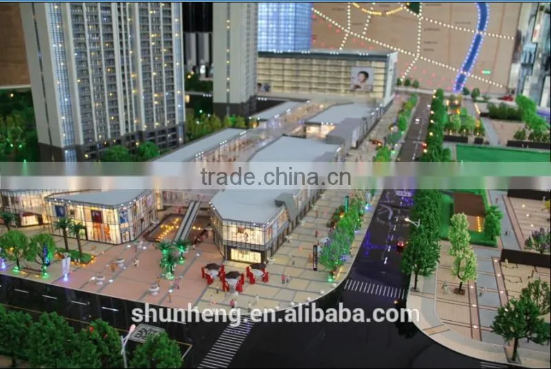 exhibition miniature building scale model,commercial center architectural scale model making