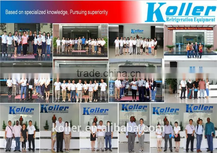 Flake ice machine drum for sea water supply