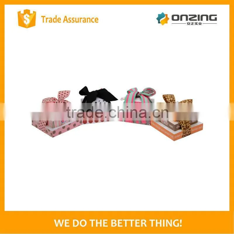 Onzing well-sold memo pad with silk ribbon
