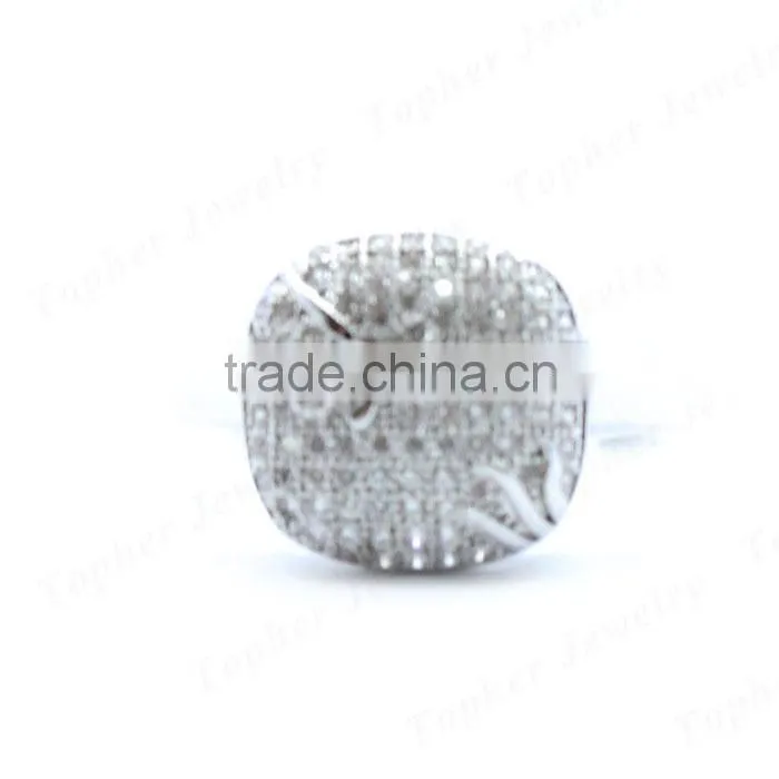 925 sterling silver imitation micro pave setting ring