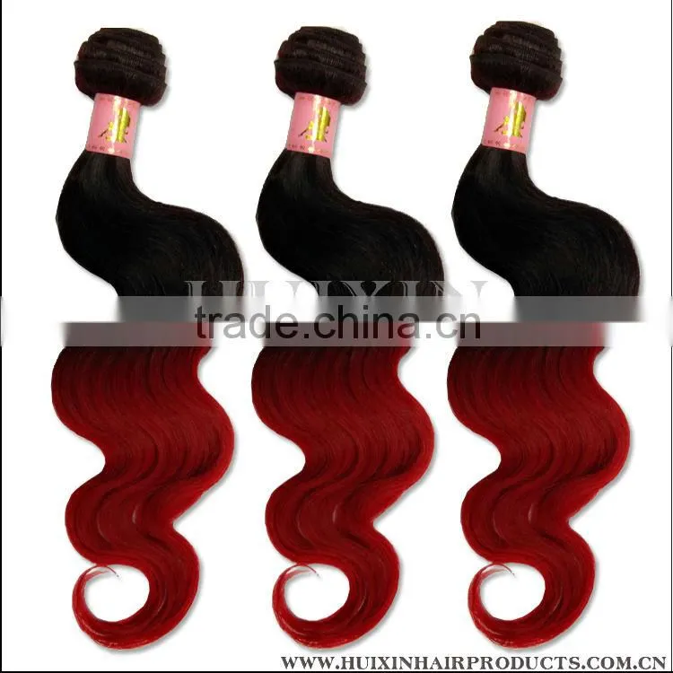 Ombre Hair Weaving,ombre bundles 100% remy human hair extension