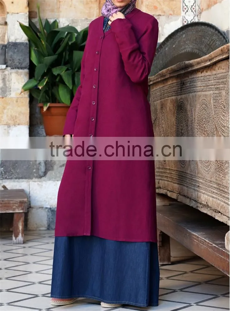 OEM service China factory custom made Wholesale muslim Ethnic elegant loose tunic tops