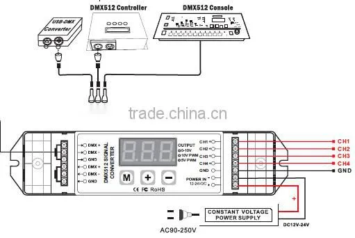 dmx/0-10v signal converter BC-834-010V