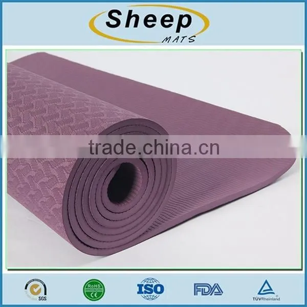Colorful anti-slip tpe/nbr/pvc/eva material fitness mat yoga mat