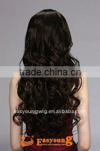 wholesale fake hair 3/4 wigs, curly synthetic hair styles half wigs hairpieces