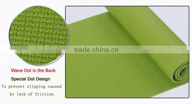 Custom Professional Pilates Eco Yoga Mat/Anti-slip Rubber PVC Yoga Mat