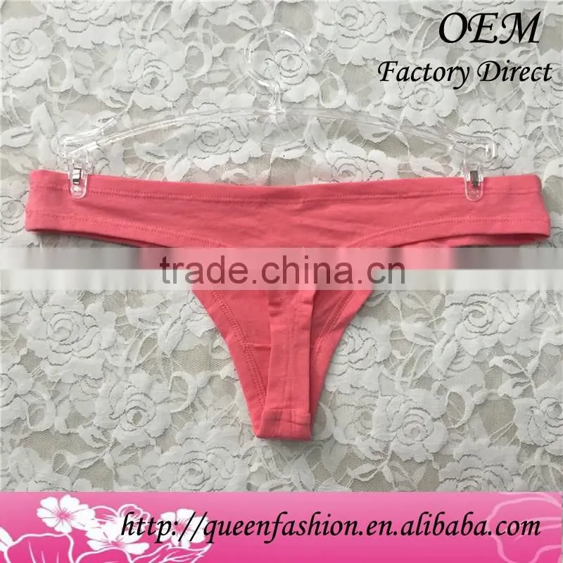 Light pure color Good quality Thong Anti-Static Good quality woman underwear camouflage T-back