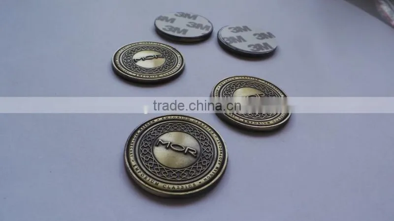 custom antique brass metal coin,brass metal nameplate with logo embossed