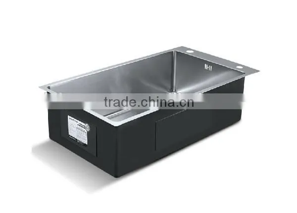 Big size single bowl steel kitchen sink, hand made kitchen sink