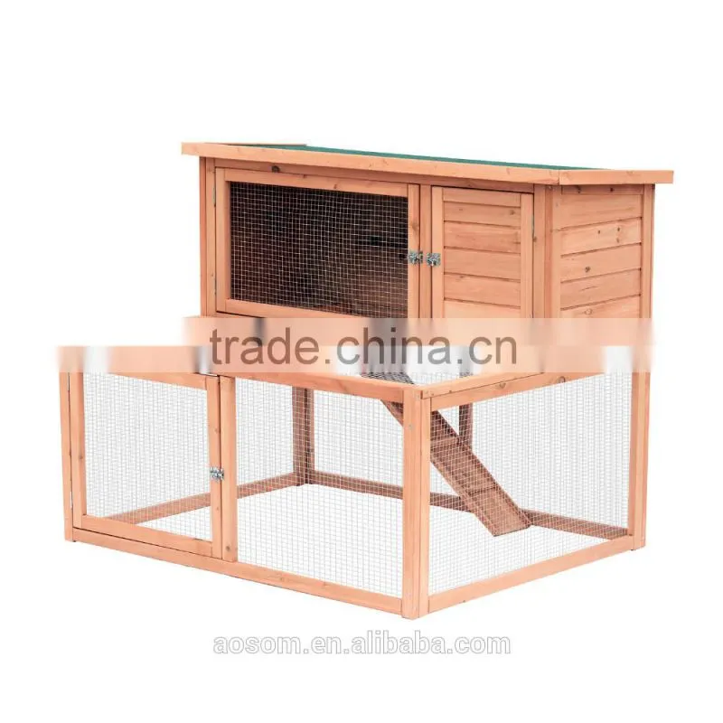 Pawhut Rabbit Chicken Hutch Coop Cage Backyard Outdoor Garden Large