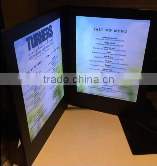 led lighting menu cover