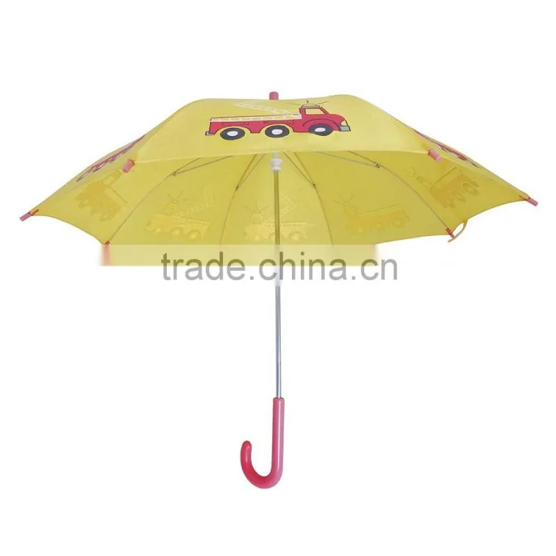Polyester cute cartoon print safety kids umbrella