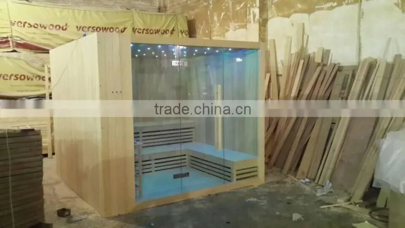 2015 newest real wood dry sauna room