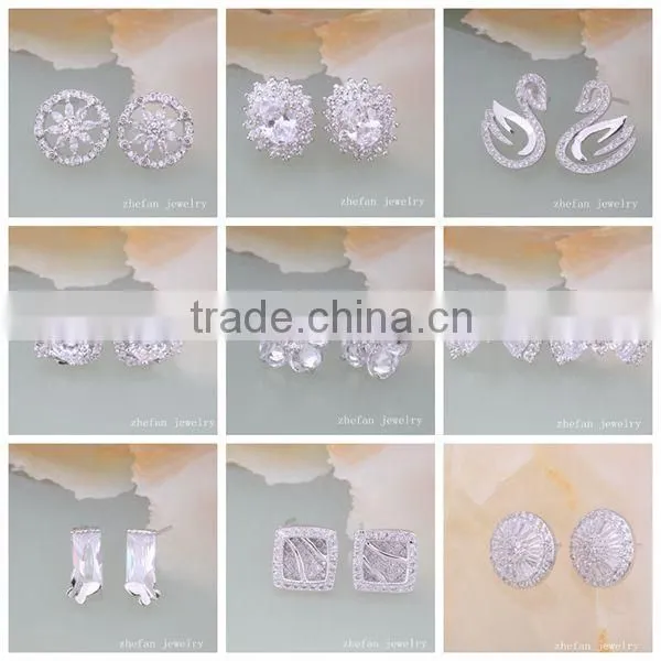 Romantic wedding jewelry sets design,purple cubic zircon stone jewelry set