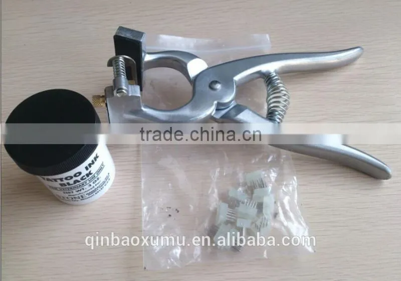 Veterinary tattoo pliers pig ear tattoo plier