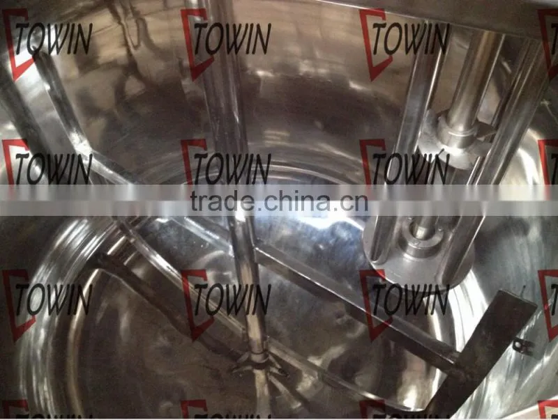 Hot Sale commercial stainless steel vacuum double steam/electric jacketed mixing tank