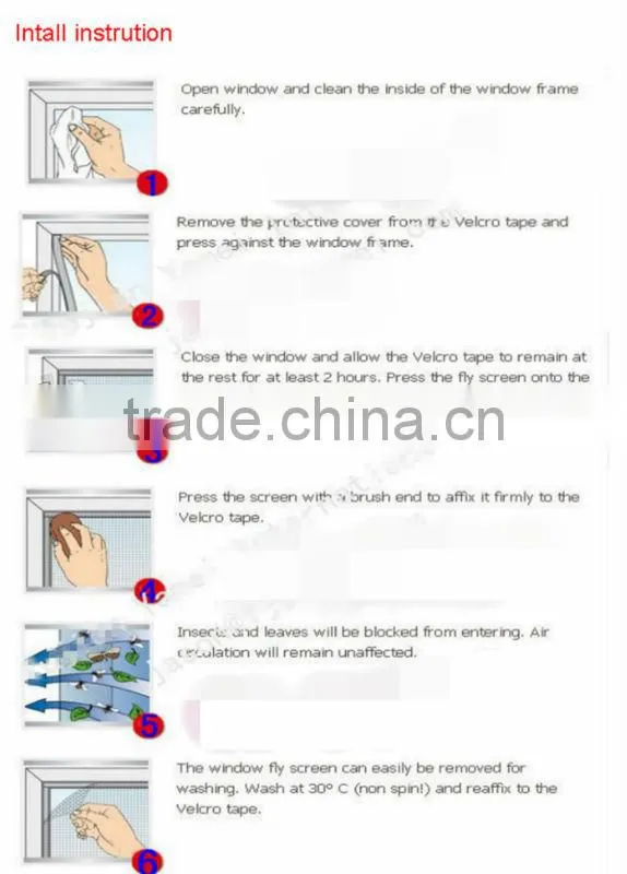 pp/pe/fiberglass window screen netting
