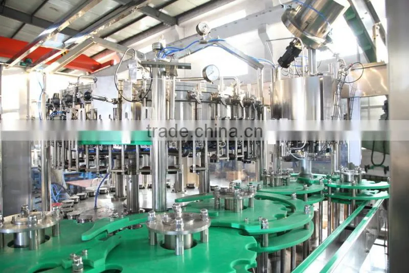 Full automatic soft beverage glass bottling filling and sealing machines