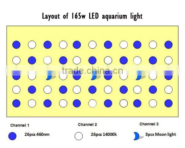 factory wholesale 55x3w led fish aquarium lights