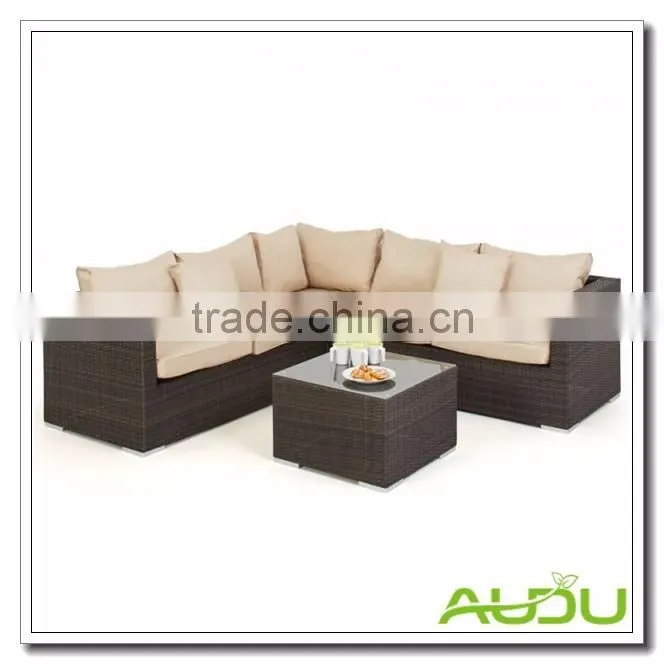 Audu Milano Large Rattan Garden Corner Sofa