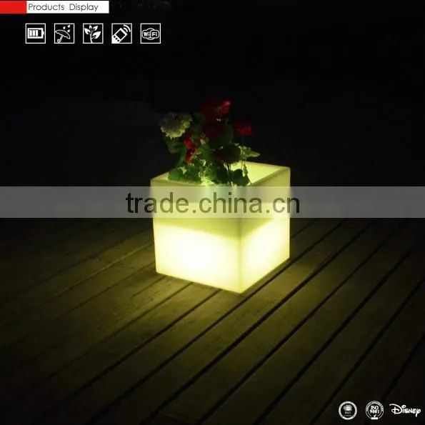 small seed planter/garden cup and saucer planter/LED multi color change planter