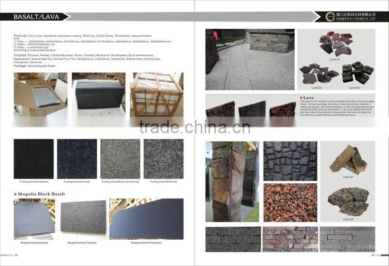 Black basalt tile flooring