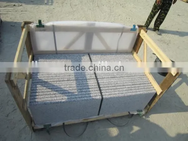 cheapest G383 outdoor grey natural granite stair tile