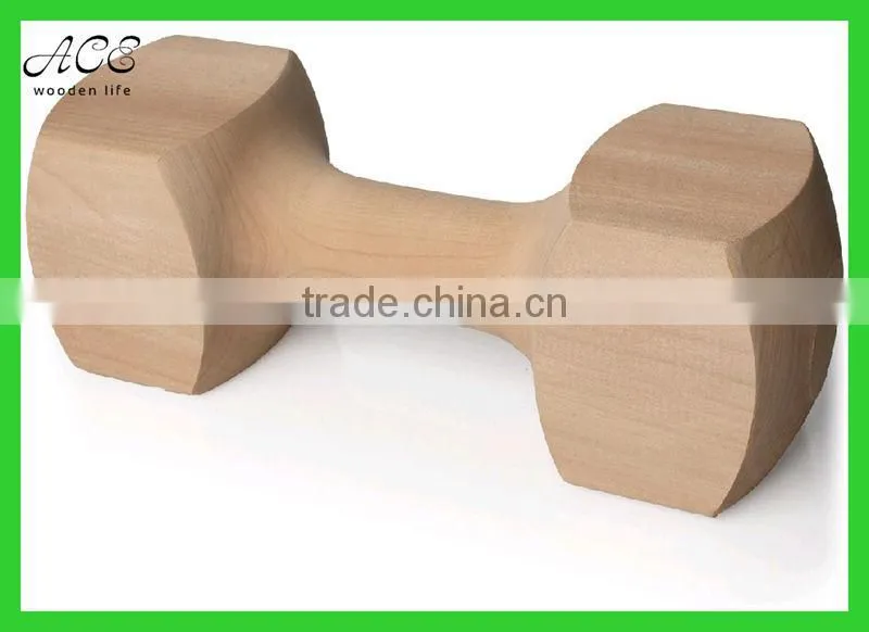 wooden dumbbells