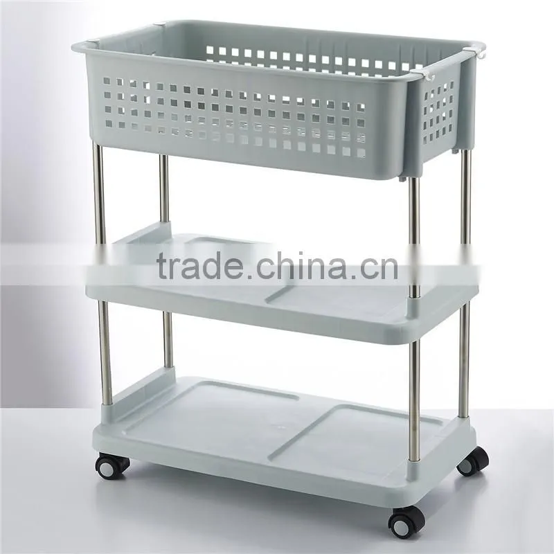 Household Storage 2 Tier Basket for Closet Office Garage Kitchen and Bathroom