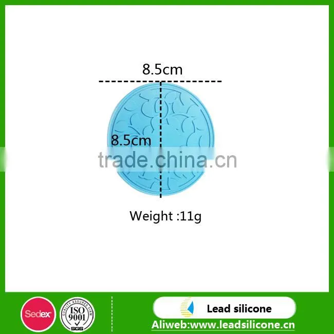 Custom Round 3D Shape Heat Resistant Anti-slide Silicone Cup Coaster,Silicone Cup Mat