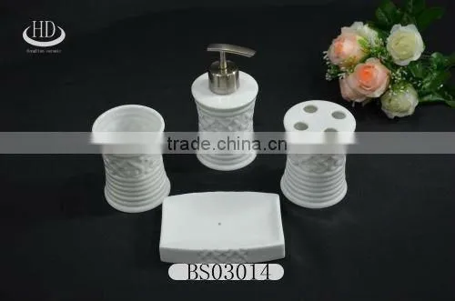 golden Ceramic bathroom set