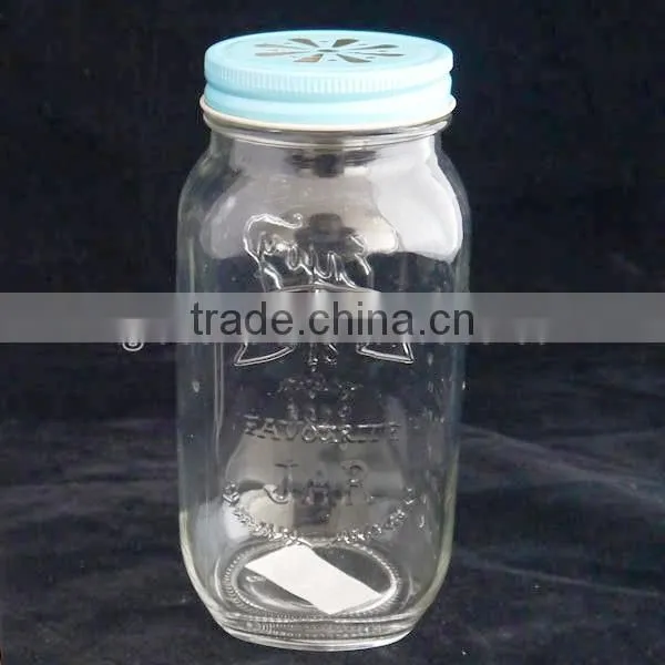 Glass Material and Storage Bottles & Jars Type 12oz Ball Quilted Mason Jars