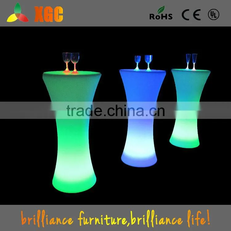 coffee shop furniture led glowing colored tables and chairs