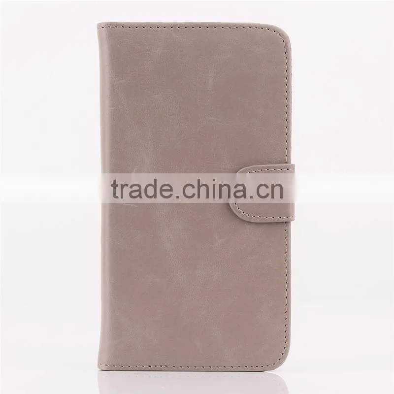 High quality crazy-horse PU card bumper/pocket cell phone case for HTC