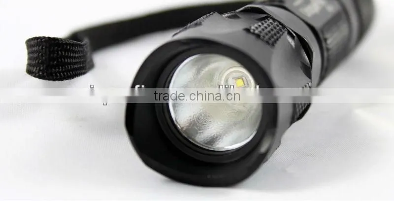 UniqueFire Aluminum Cree Q5 Police Flashlight with Rechargeable/AA Battery