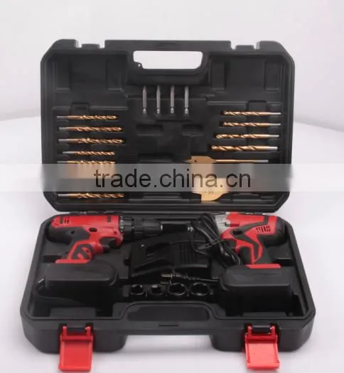 2016 new type cordless drill 18V LI-battery power drill and power impact
