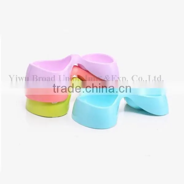 Double Dog Food Bowl Plastic