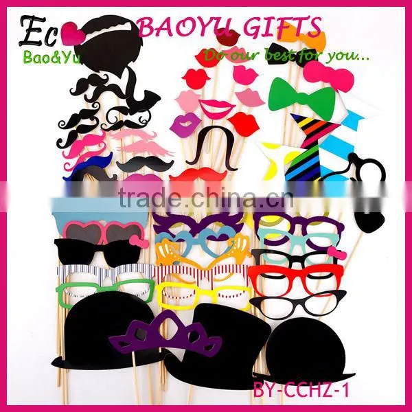58Pcs/Set Fashion Funny Photo Booth Props Hat Mustache On A Stick Wedding Birthday Party Favor Wedding props Wedding decoration
