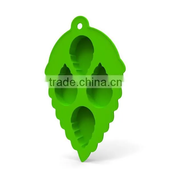 silicone mint leaf ice cube mold