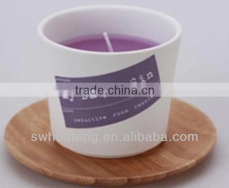 5"*5" Bamboo Round Dish for candle