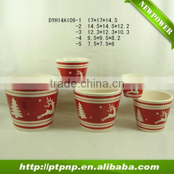 christmas ceramic flower vase and pot planters