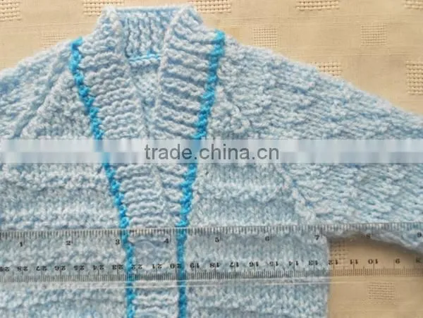 Baby boy newborn sweater hand knit cardigan