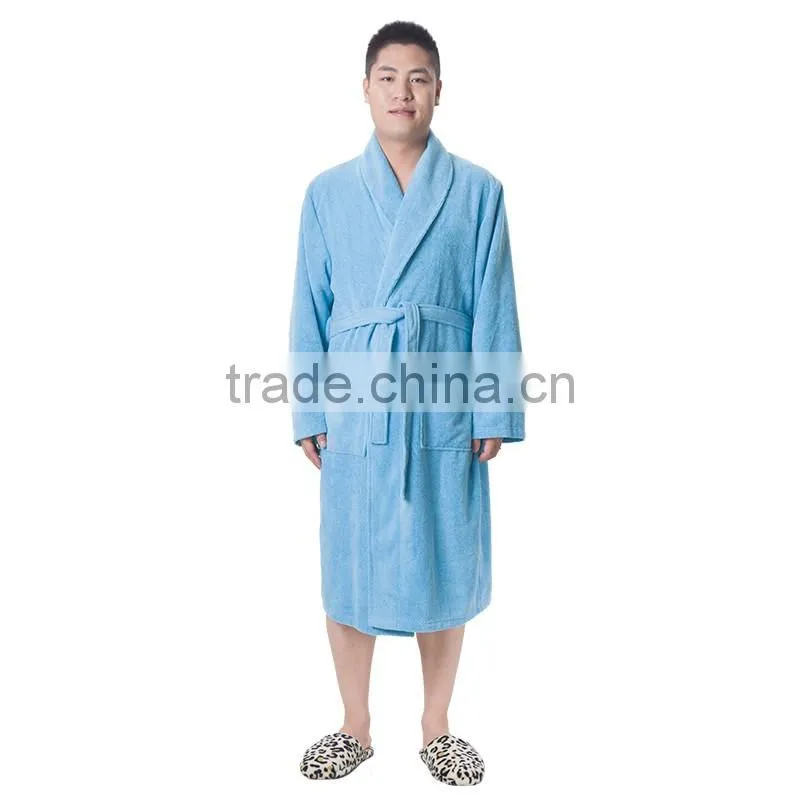 Mens luxury cotton terry bathrobe