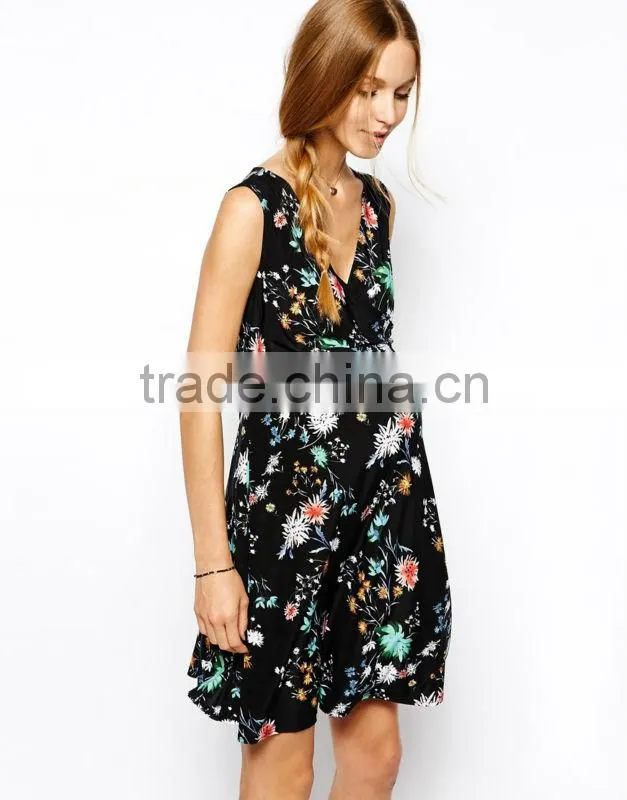 Hot sale flower printing maternity clothing wholesale