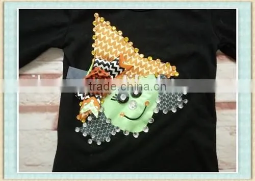 Factory price sales wholesale new design girls a Halloween boutique Cartoon demons outfits baby clothes