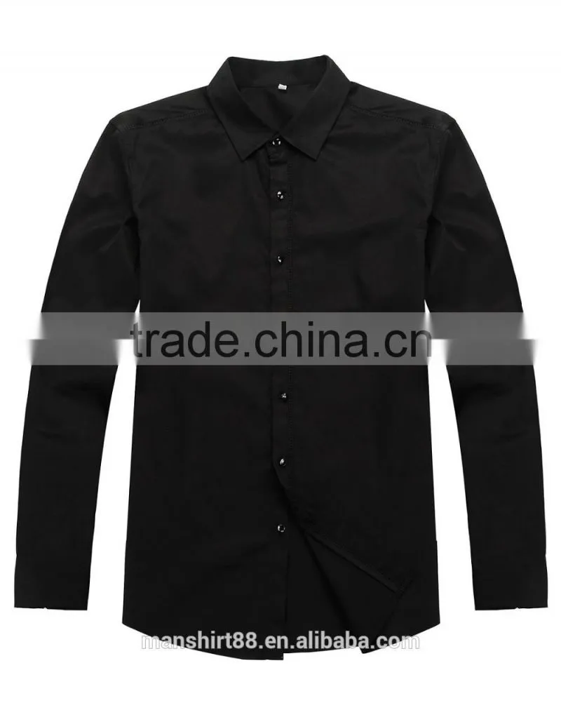 solid color classical simple casual shirt for men