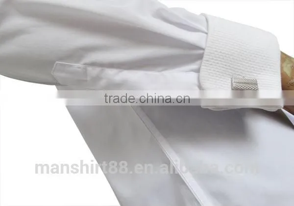 2017 white slim fit wing collar french cuff tuxedo shirt