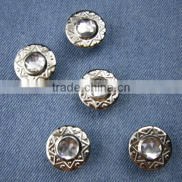 Custom shank button metal jeans button for clothing