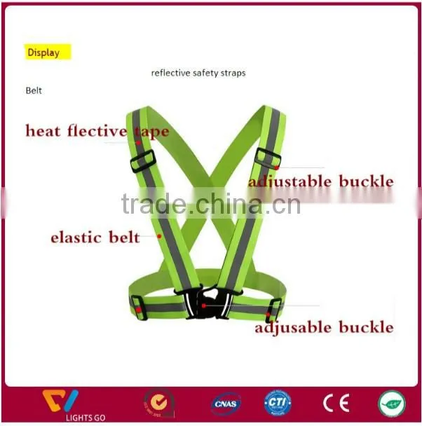 hi vis break away reflective running elastic vest belt with pocket